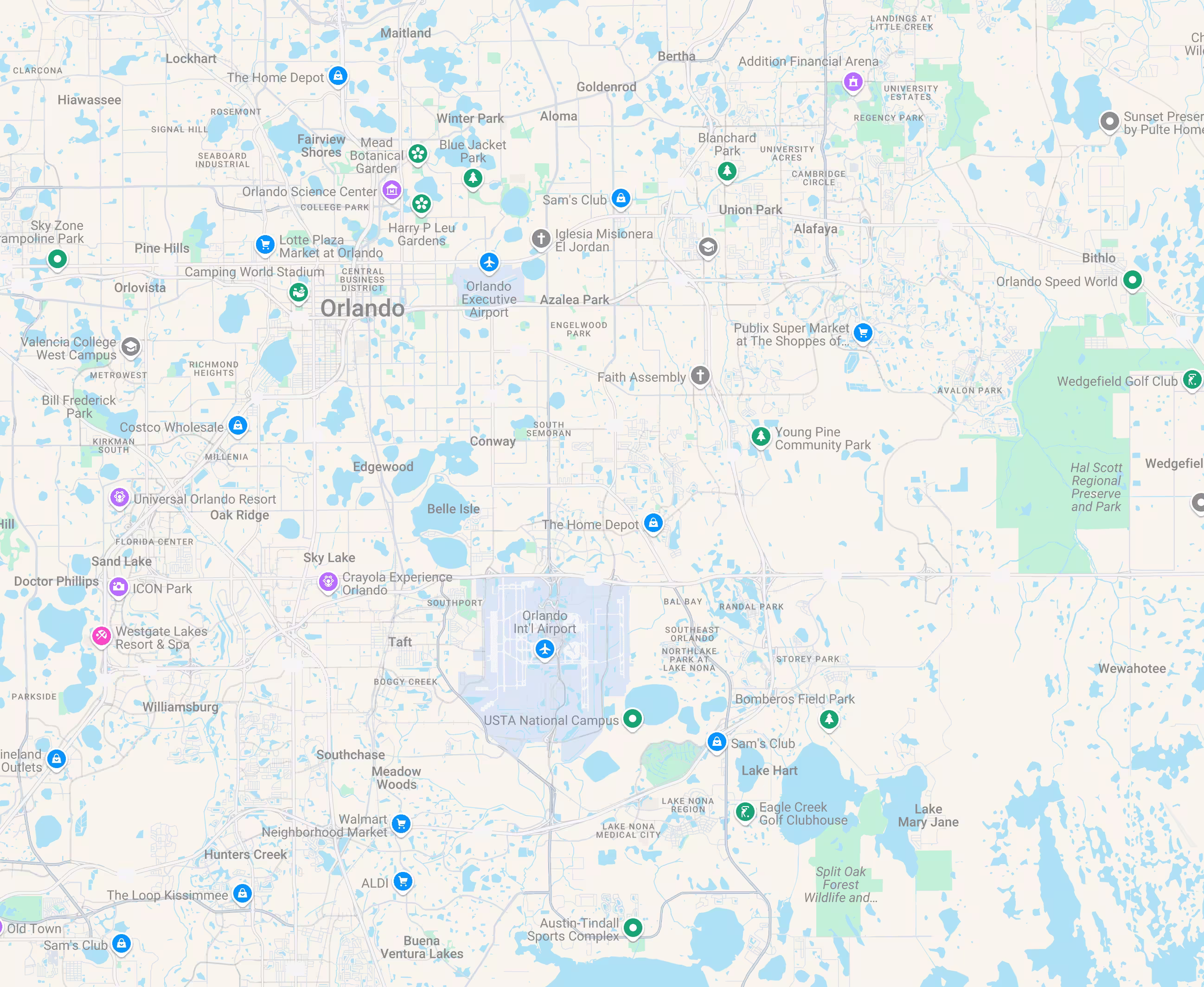 Area Coverage map